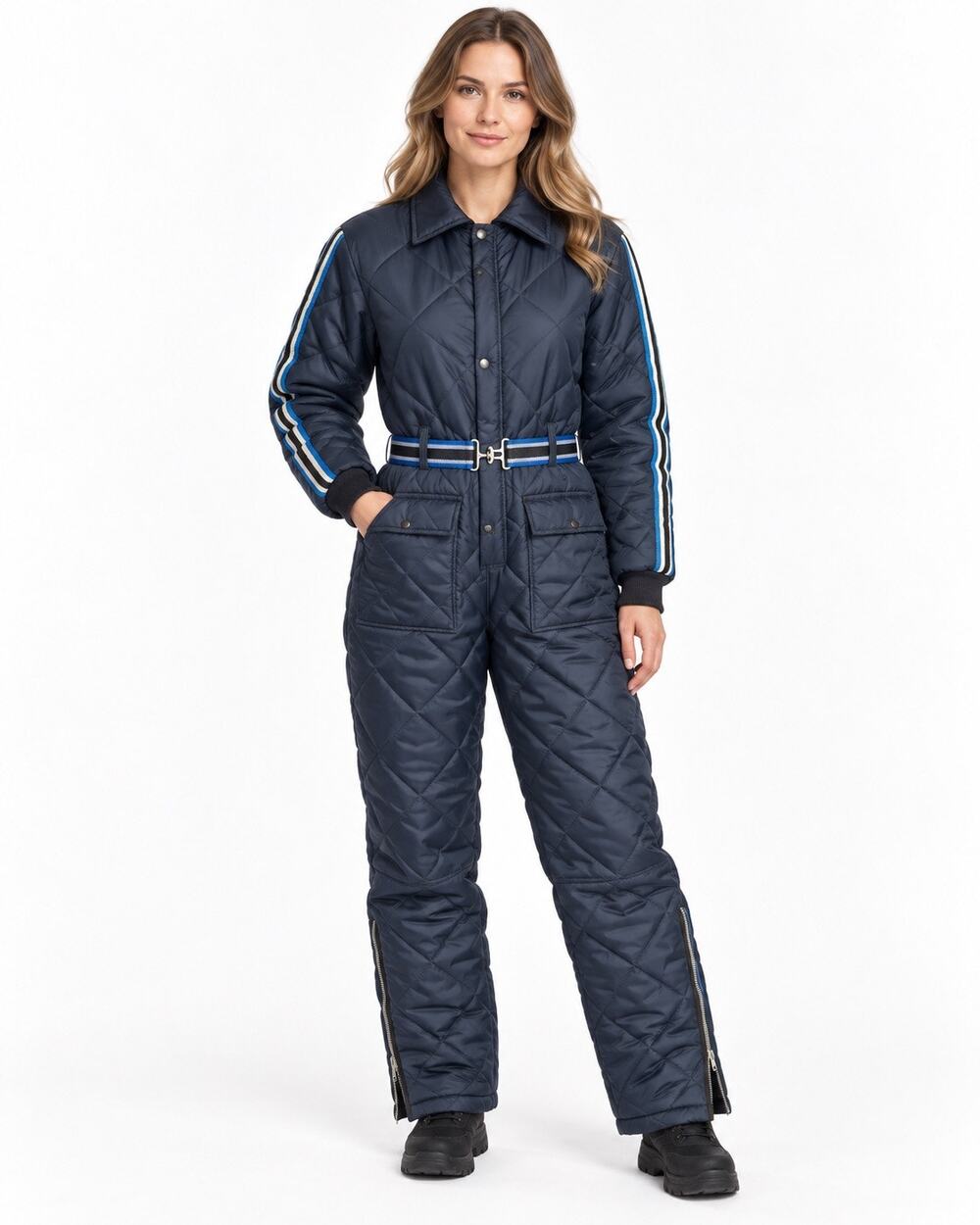 Vintage 1970s Sears Sports Center Quilted Ski Snow Suit Unisex Large
